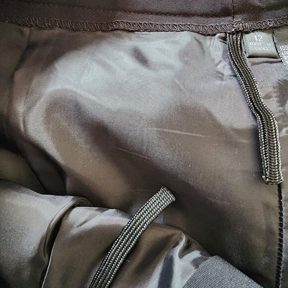 KASPER Polyester Black Straight Leg Stretch Pleated Dress Pant Women's Size 12 - Picture 4 of 4